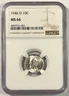 1946D Roosevelt Silver Dime MS66 NGC, Blast White!, Free Shipping!