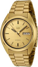Seiko Mens SNXL72 Seiko 5 Automatic Gold Dial...