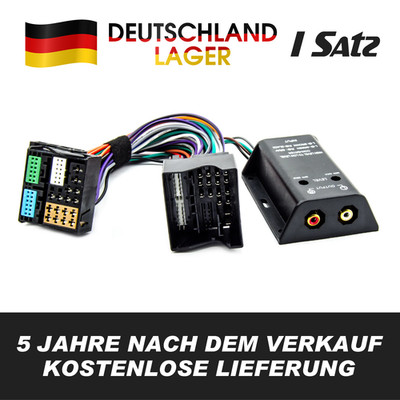 High Low Adapter Converter Quadlock für Audi Seat Skoda VW ab 2004 2x 40W Cinch