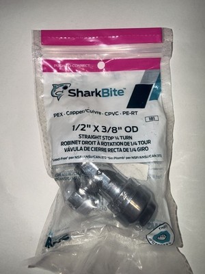 SharkBite PEX Copper/Cuivre CPVC PE-RT 1/2'' X 3/8'' OD