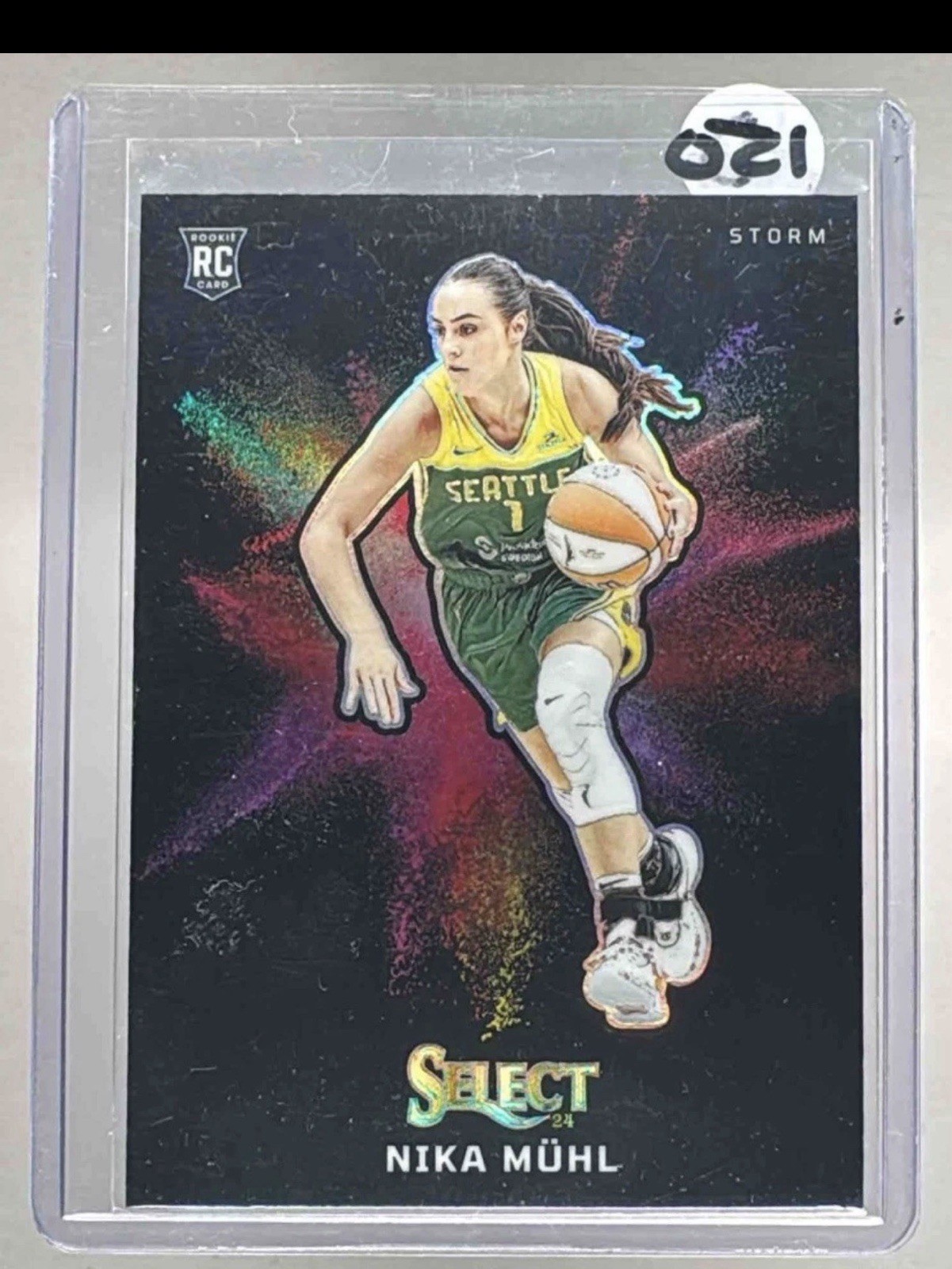 Nika Muhl 2024 Panini Select WNBA #5 Black Color Blast SSP Rookie RC (D)