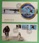 DR WHO 2001 NEW ZEALAND 2 FDC HEALTH BICYCLE CYCLING SEMI POST R79470