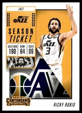 2018-19 Panini Contenders Ticket Ricky Rubio Utah Jazz #29