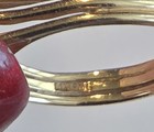 Vintage 14K Yellow Gold Light Blue Topaz Oval Ring Size 6 — photo 4
