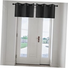 99 out Curtain Tier Valances - Thermal Insulated 29"W x 18"L Pack of 2 Black
