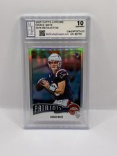 2025 Topps Chrome Drake Maye 1975 Topps Refractor Graded MGCo Gem Mint 10