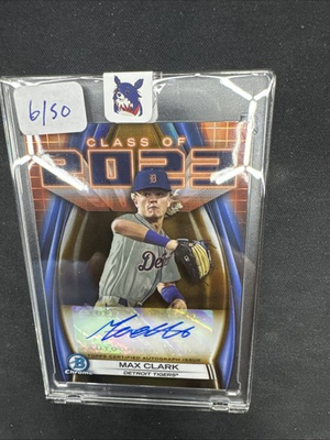 #ad #ad Class Of 2023 Max Clark Bowman Chrome Autograph Tigers Baseball 6 50 $250.00