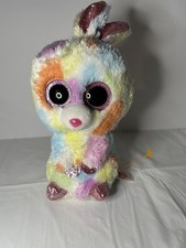 6” TY Beanie Boos BLOOMY the Rainbow Bunny Rabbit (Glitter Eyes) Easter 2019