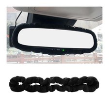 Car Rearview Mirror Cover, Auto Interior Elastic Comfortable Rear View Black