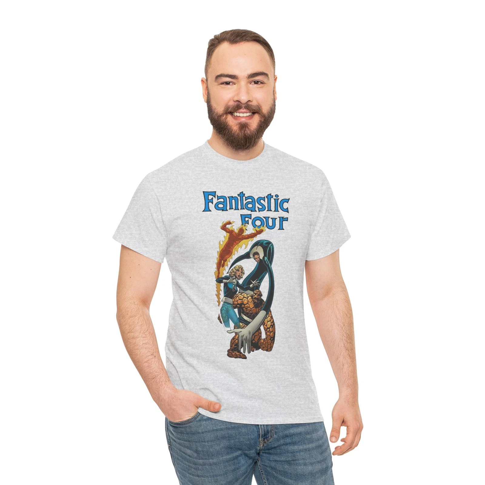 Fantastic Four T-Shirt - John Byrne Art - Thing, Reed Richards - Marvel Comics