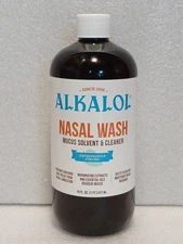 Alkalol Nasal Wash Solution Mucus Solvent & Cleaner (Exp 2/28) 16 oz [G4]