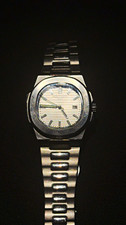 Automatic NH35 39mm Silver Stainless Steel Bracelet Watch White Dial 50m