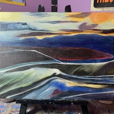 “Between Drift And Dusk” Acrylic On Canvas Original Painting