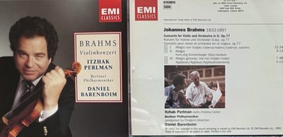 Brahms Violin Concerto (Perlman; Barenboim, Berlin PO). CD