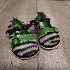 Gymboree Green and Animal Print Shoes Size 2