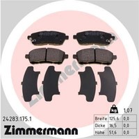 Zimmermann BremsbeläGe Bremsbelegsatz Vorne FüR Suzuki Swift IV Mazda 2