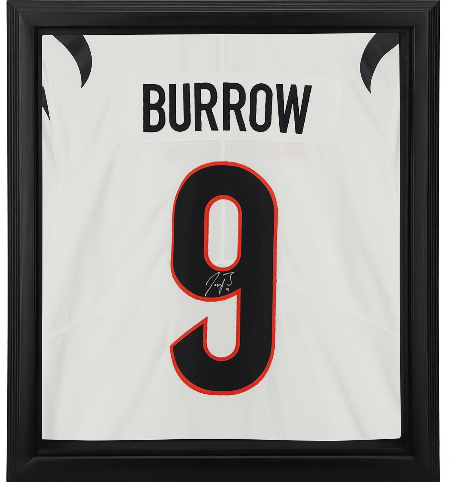 Joe Burrow Autographed Signed Cincinnati Bengals Bengals FRMD White Nike Vapor Limited Jersey Shadowbox 