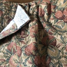 Pair Custom Made 67”L. Narrow tapestry curtains quality heavy Thick curtains .