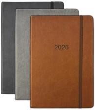 2026 Diary A5 / A4 Day A Page Soft Leather Feel Premium Quality Journal Office