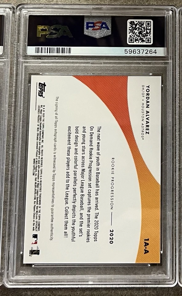 2020 Yordan Alvarez Rookie Auto Progression Black #1A-A /99 PSA 10 RC - Image 2 of 2