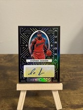 2021-22 Obsidian #AUR-SJA Stephen Jackson Aurora Auto Electric Etch Yellow /10