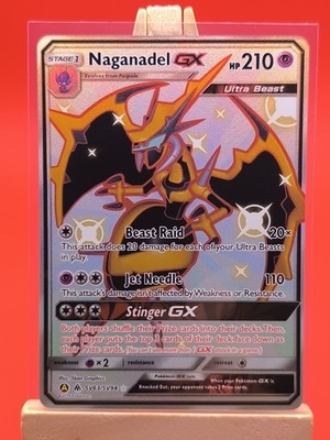 Naganadel GX SV63/SV94 Hidden Fates Ultra Rare Shiny Vault Pokemon