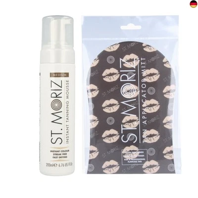 St. Moriz Sofortiger Selbstbräunungsschaum, mittlerer Schaum, 200 ml & 1 St.