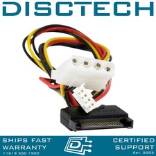 Power Cable - 12 inch SATA 15-pin Power Male to Molex 4-pin LP4 SP4 Splitter