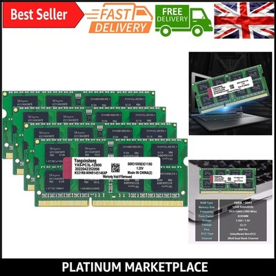 32GB DDR3L Laptop RAM 1600MHz | Hochleistungs Notebook Speicher Aufrüstung | Gr...