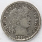F 1916 S Barber Dime