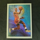 1990-91 NBA Hoops - Art Card Team Checklist Michael Jordan #358