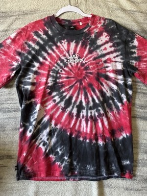 100 Thieves Jam Red Tye Dye Black Men's T-Shirt Size L Large