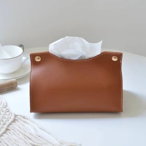 Solid Color Napkin Holder Simple Style Paper Towel Cover Tissue Box Bedroom - 第 12/16 張圖片