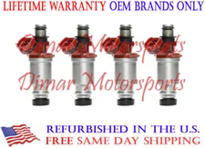 Lifetime Warranty - OEM Fuel Injector Set of 4 - 1.8L 7AFE