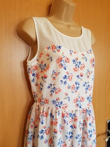 New CATH KIDSTON Bayham FLOWERS Organza Sleeveless Mini Dress UK 8 Cute Ditzy - Picture 7 of 20