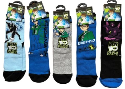 Boys Official BEN 10 Alien Force Novelty Character Print 1-4 Pairs Socks 4-12yrs