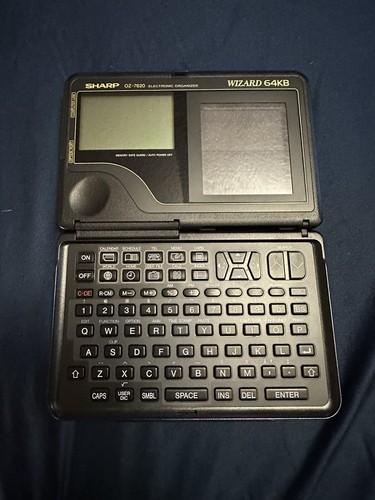 Ordinateur organisateur de calculatrice électronique noir Sharp Wizard OZ-7620 64 Ko PDA CIB - Photo 6 sur 10