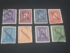 German Occupation SERBIA 1941 Porto Postage due # Stamped Full set Mi 1-8 $HCV$