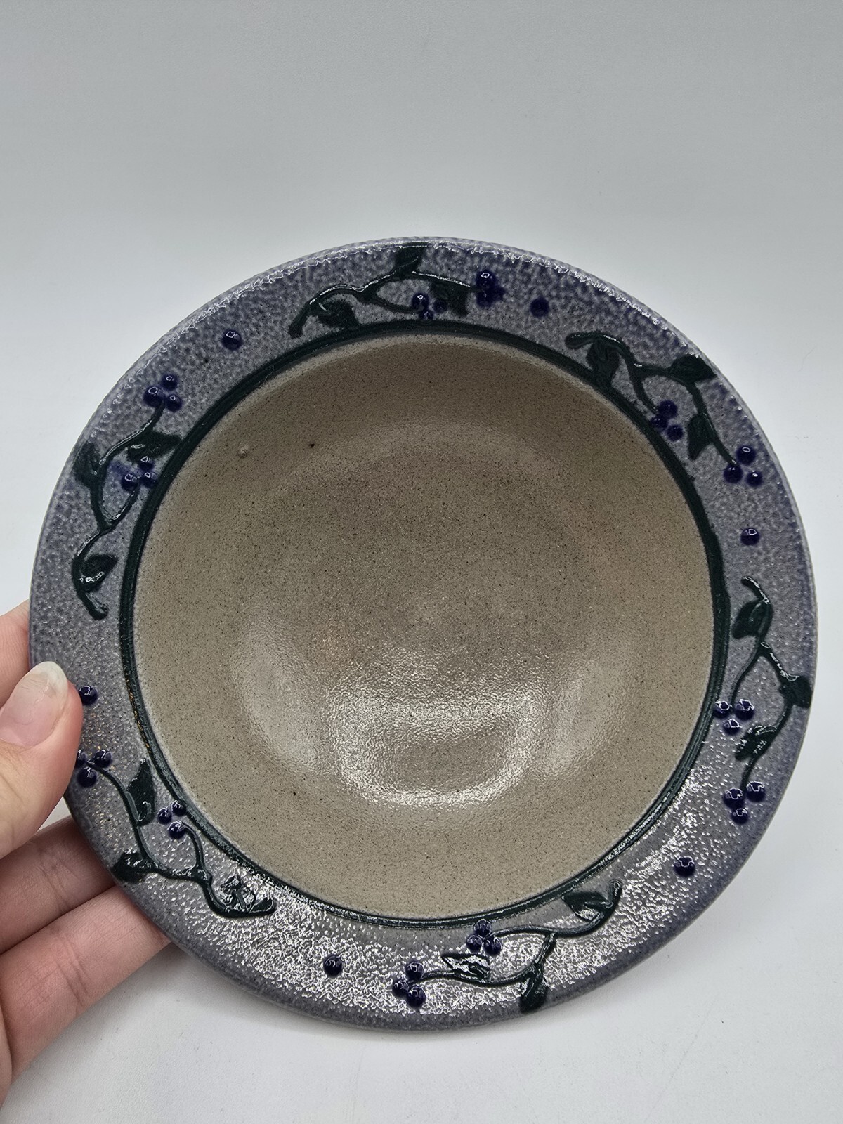 Rowe Pottery 1996 Salt Glaze Bowl 6 1/2” Berry