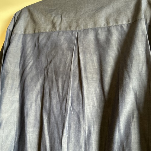 Men's Claiborne T-Weave Blue Button Front Dress Shirt Size L 16 1/2 34-35 - Picture 6 of 10