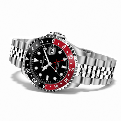 Gigandet Men's Automatic Watch World Trip GMT – Made in Germany – Swiss Made Automatic Movement SW330-2 – Ceramic Bezel Sapphire Glass Super Luminova – Screwed Stainless Steel Strap 300 m/30 Bar
