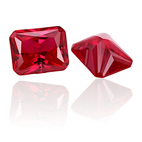 Red Ruby Gemstone Princess Cut Octagon Shape Handmade Gemstone For AAA+ Quality. - Picture 1 of 2