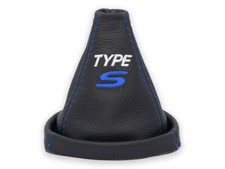 FÜR HONDA CIVIC VIII HATCHBACK SCHALTMANSCHETTE SCHALTSACK LEDER STICKEREI BLAU