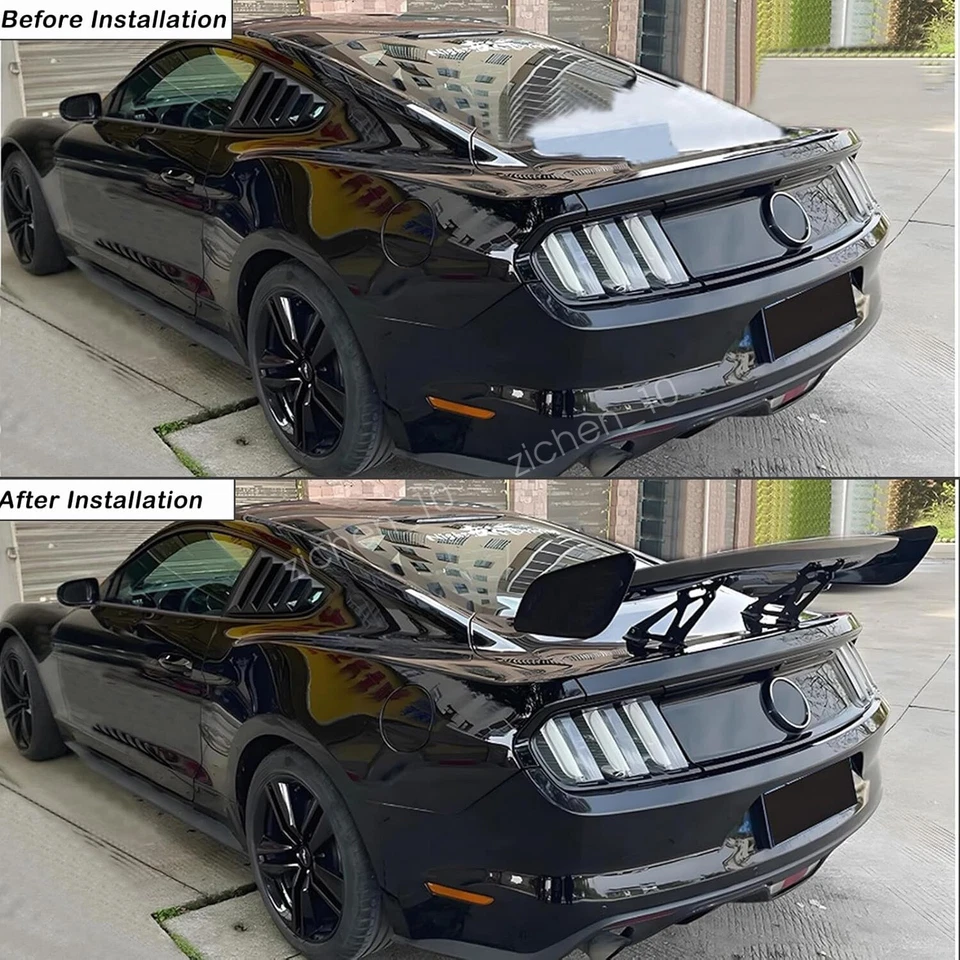 57” Rear Trunk Spoiler Wing Adjustable GT-Style Glossy Black For Audi A3/ S3/RS3 - Image 3 of 4