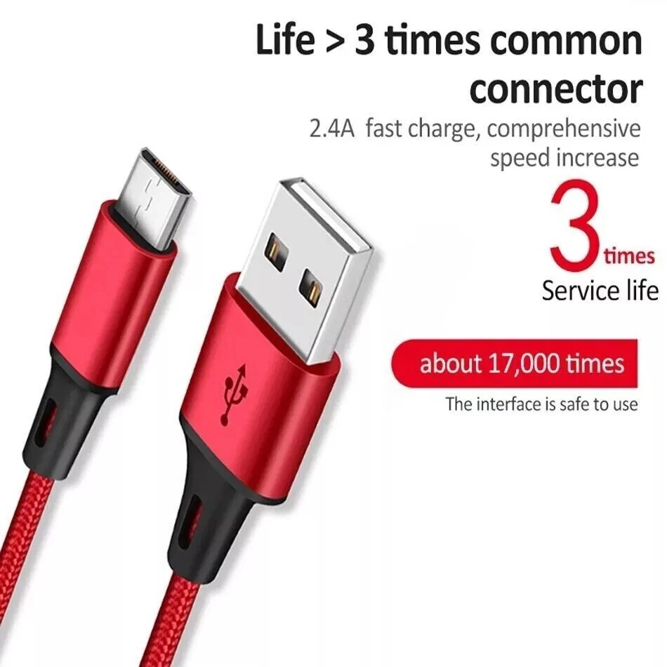 100 Pack Micro USB Fast Charging Cable For LG, Samsung Android Phones 6 FT - Image 2 of 4