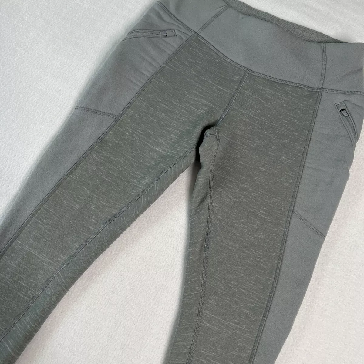 Athleta Women's Size XS Polartec Fleece Power Stretch Leggings Gray