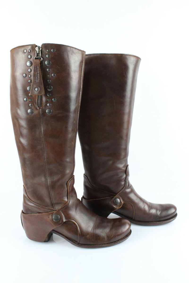 IKKS Bottes Tout Cuir Marron Uk 2,5 Fr 35 Bon état