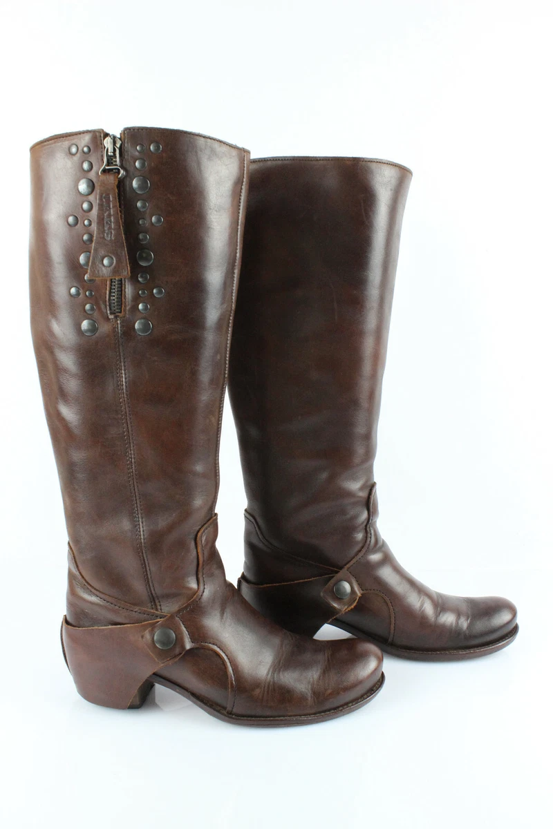 IKKS Boots all Leather Brown UK 2 5 Fr 35 Good Condition