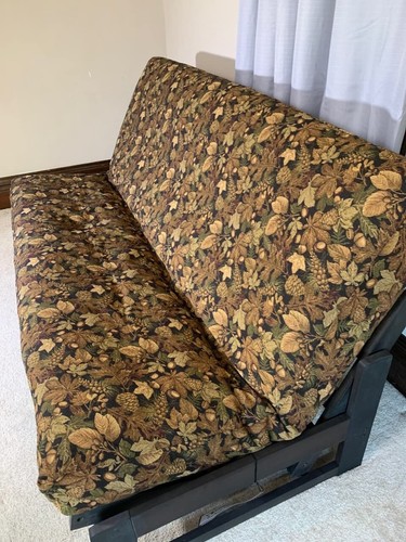 Cubierta de futón solo se adapta a colchón de 6 a 8 pulgadas patrón de otoño hoja negra (tamaño completo) - Imagen 2 de 6