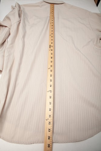 Roper Shirt Mens 2XL XXL Beige Striped Pearl Snap Long Sleeve Western Pockets - Picture 11 of 12